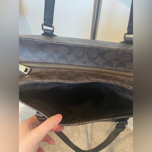Coach Signature Brown and Black Diaper Bag - Picture 5 of 11